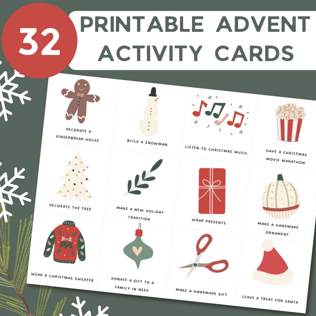 32 Printable Advent Activity Cards