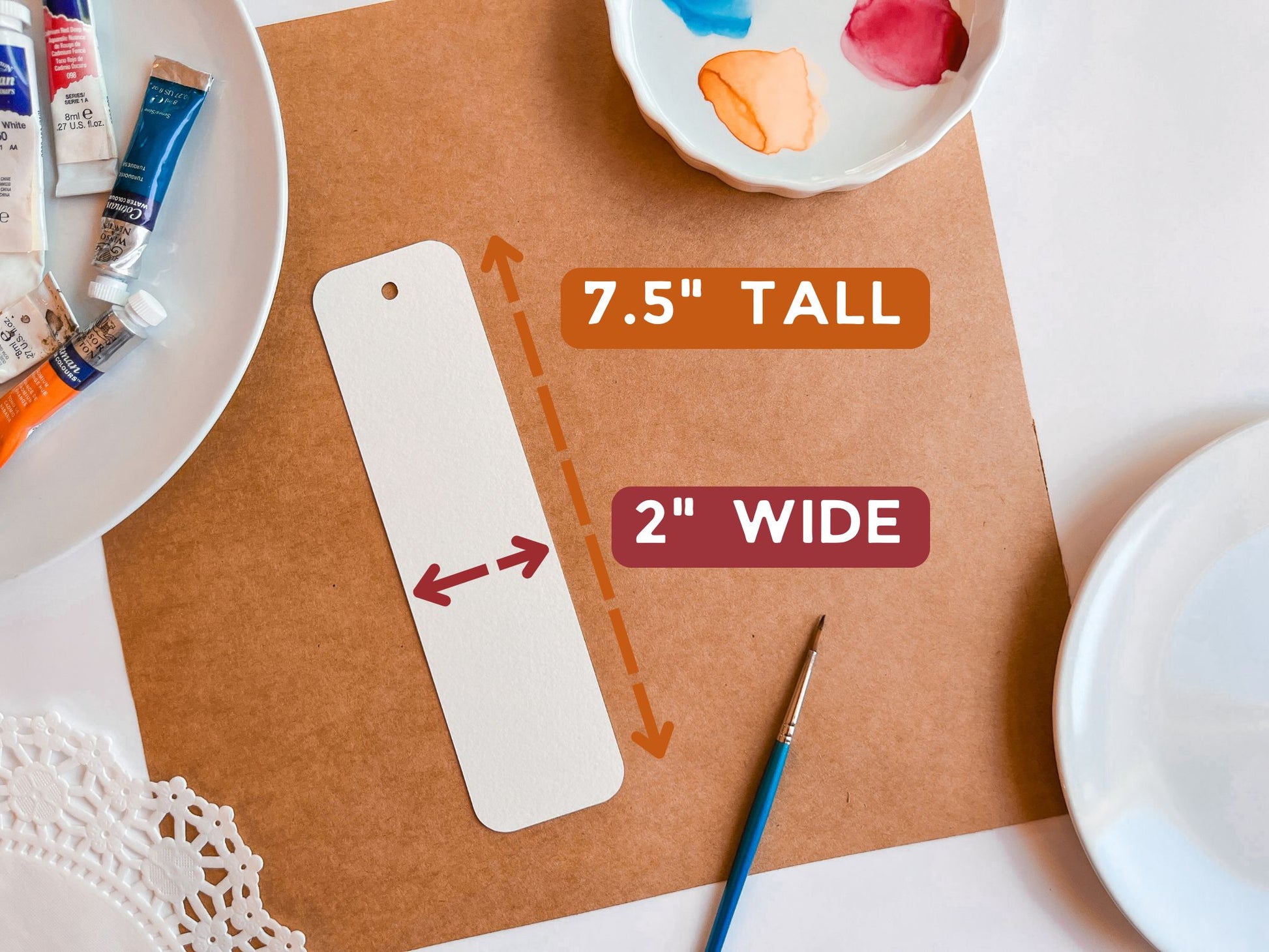 Watercolor Bookmarks, Set of 12