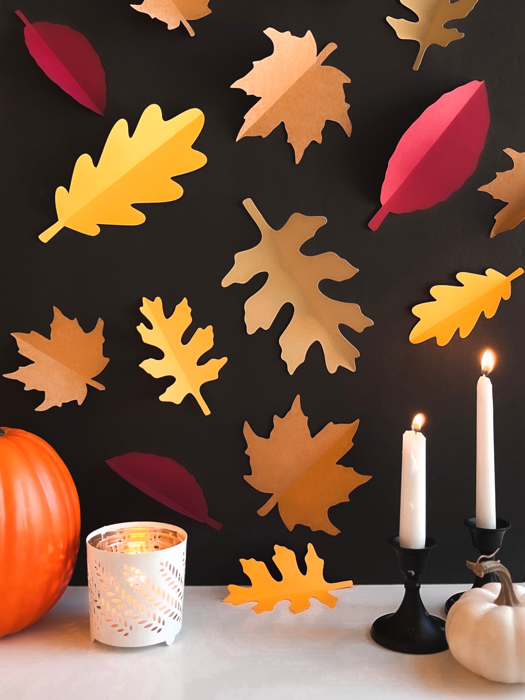 Fall Leaves Paper Cut Outs - Set of 25