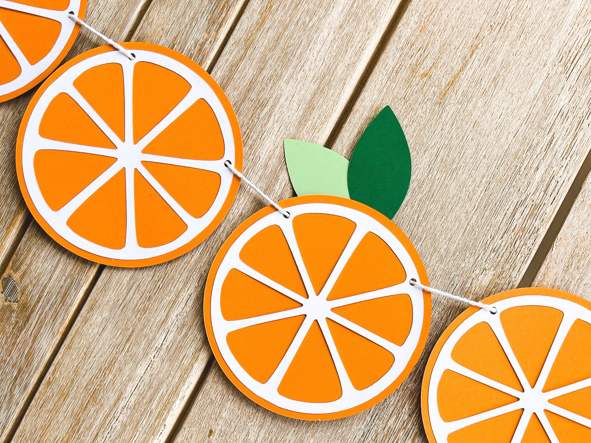 Orange Slice Paper Banner