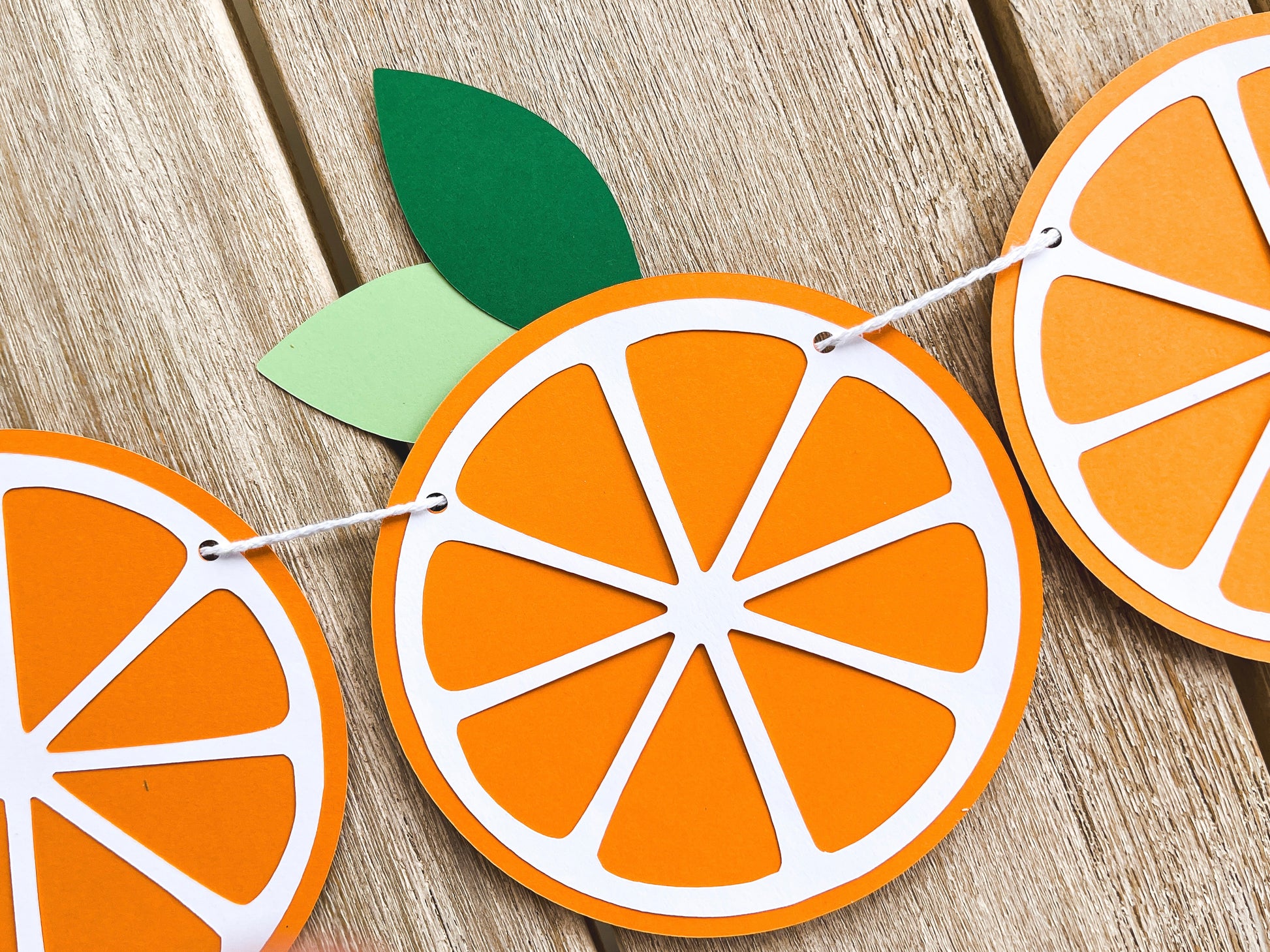 Orange Slice Paper Banner