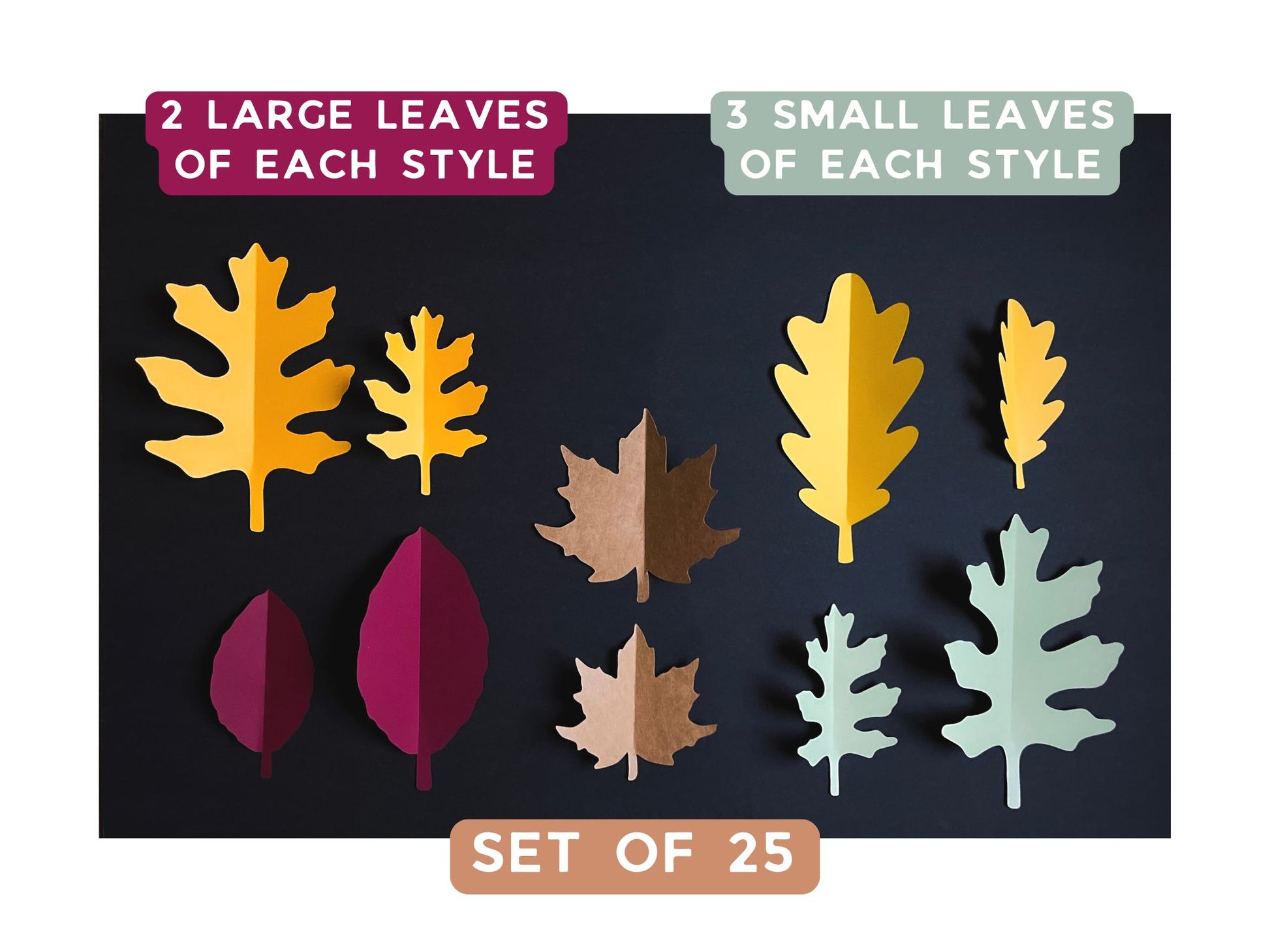 Fall Leaves Paper Cut Outs - Set of 25