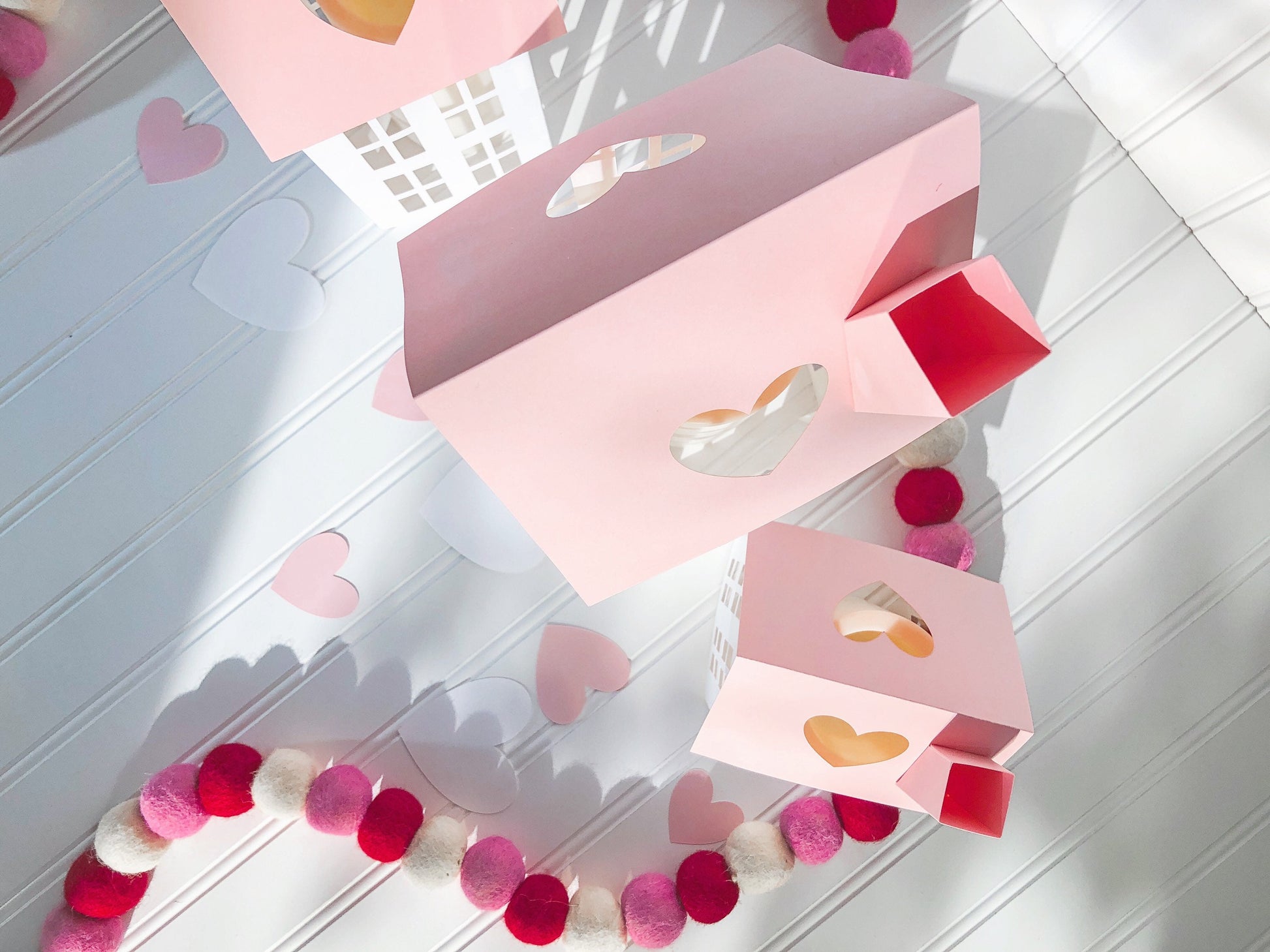 DIY Paper House Valentine’s Village