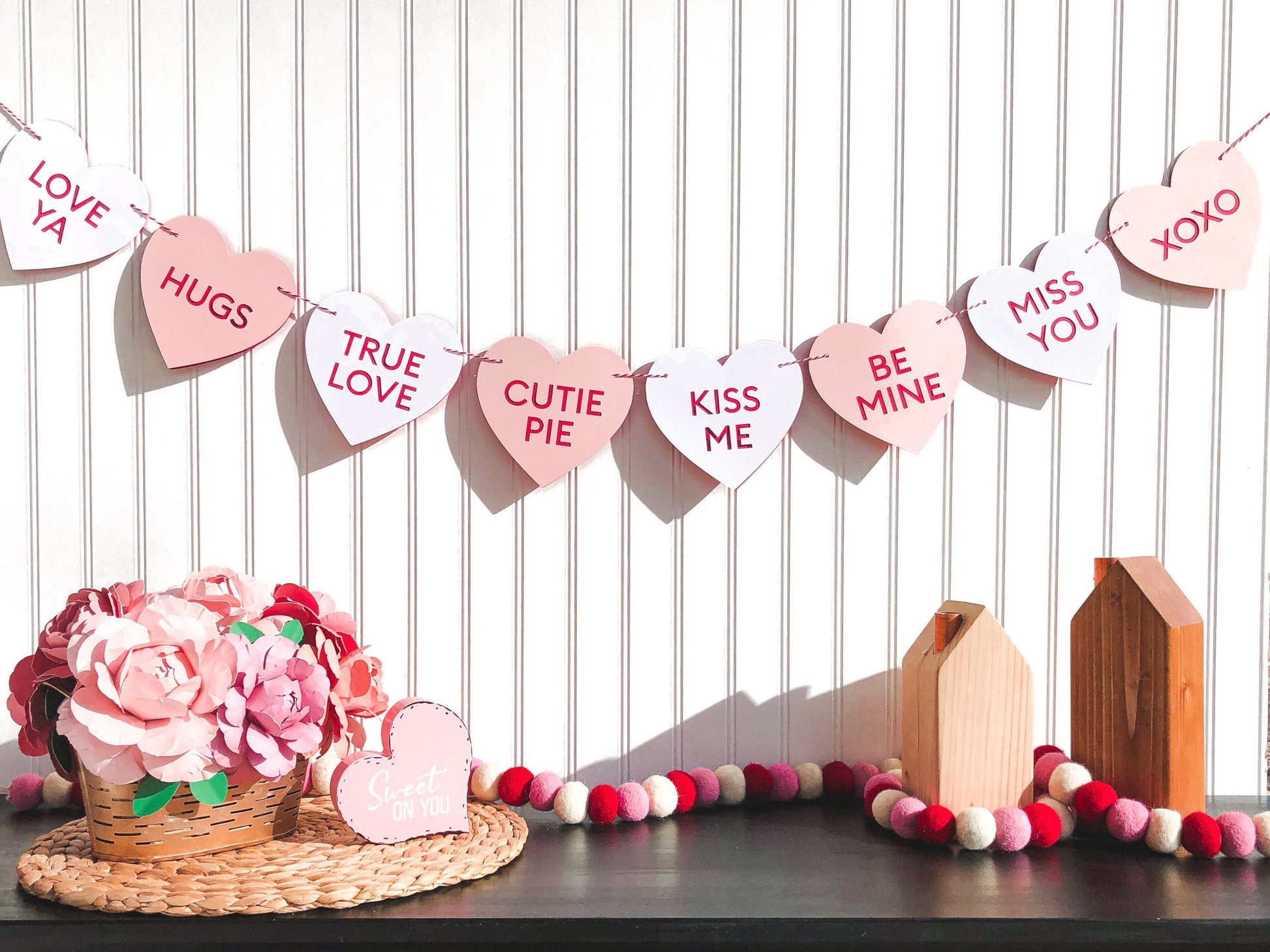 Paper Candy Heart Banner