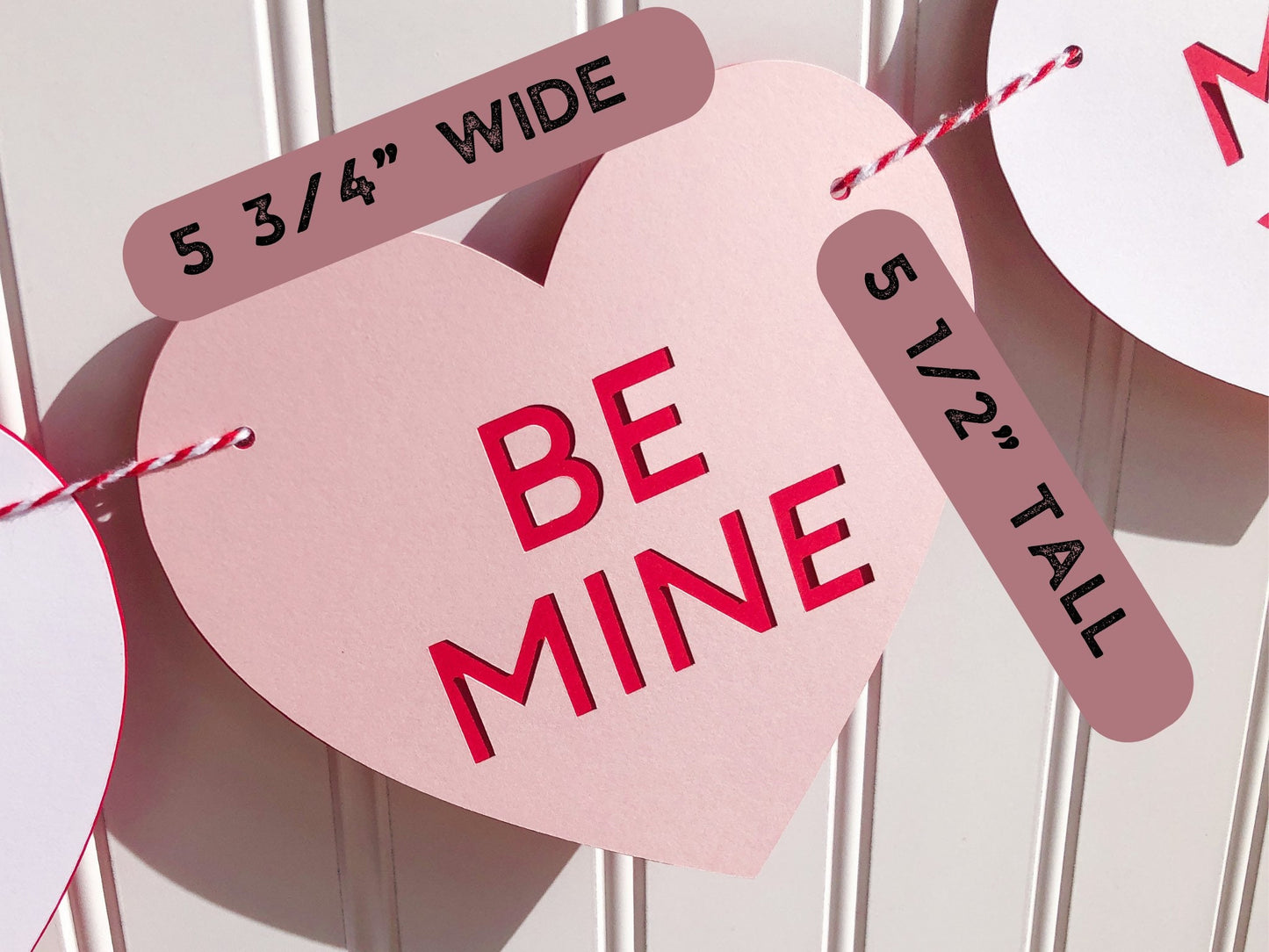 Paper Candy Heart Banner