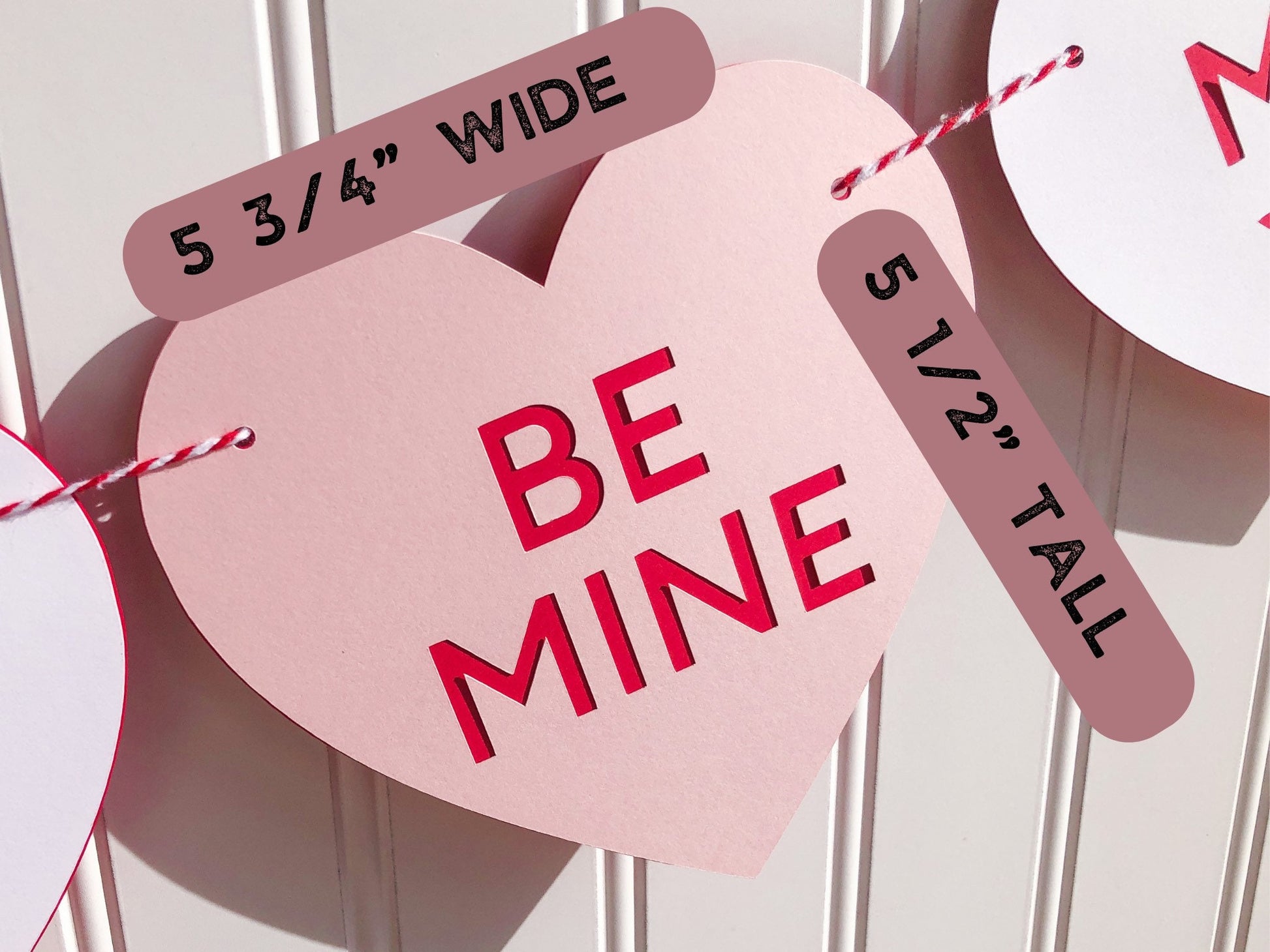Paper Candy Heart Banner