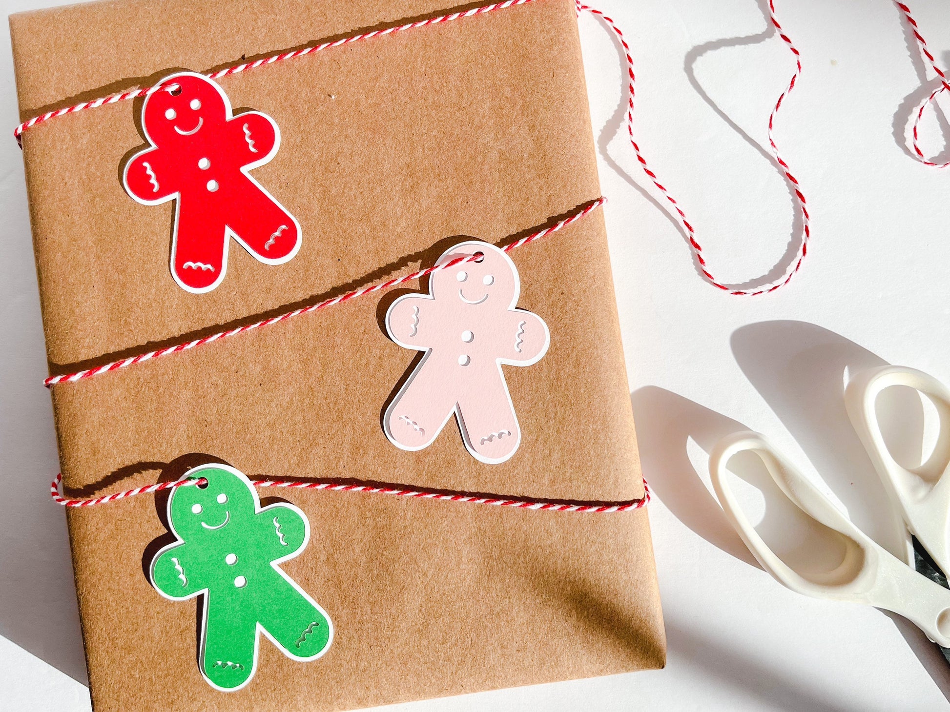 Gingerbread Man Gift Tags, Set of 12