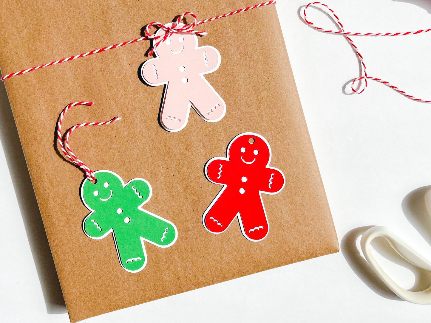 Gingerbread Man Gift Tags, Set of 12