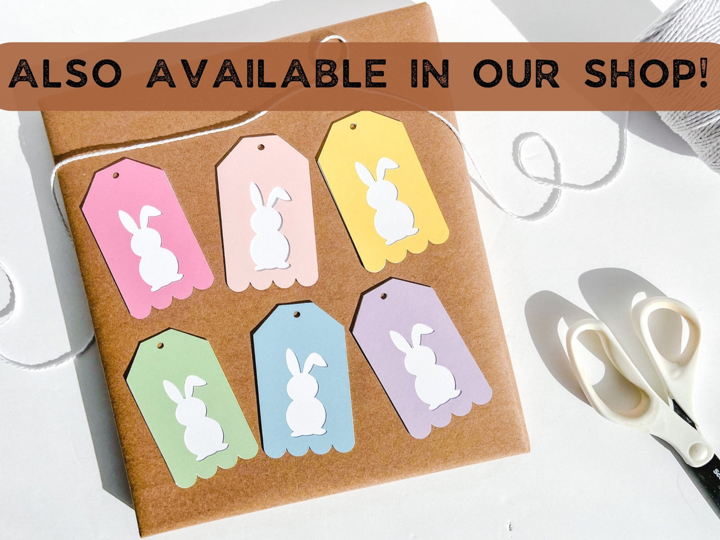 Easter Bunny Kraft Gift Tags, Set of 12