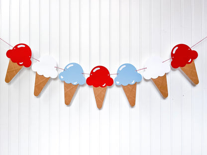 Ice Cream Cone Paper Banner