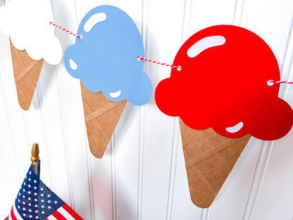 Ice Cream Cone Paper Banner