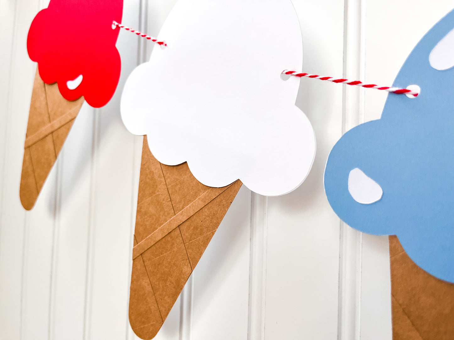 Ice Cream Cone Paper Banner