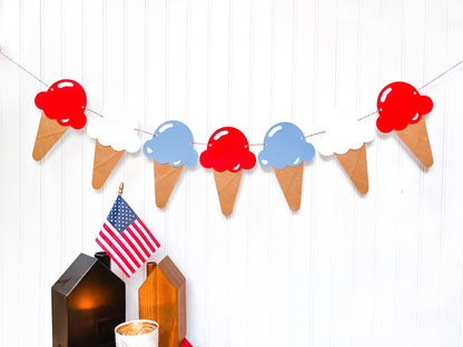 Ice Cream Cone Paper Banner