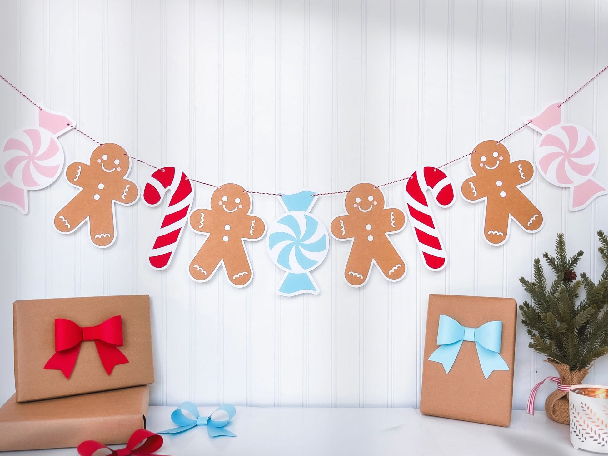 Paper Gingerbread & Sweets Banner