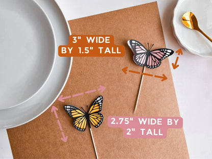 Paper Butterfly Cupcake Toppers