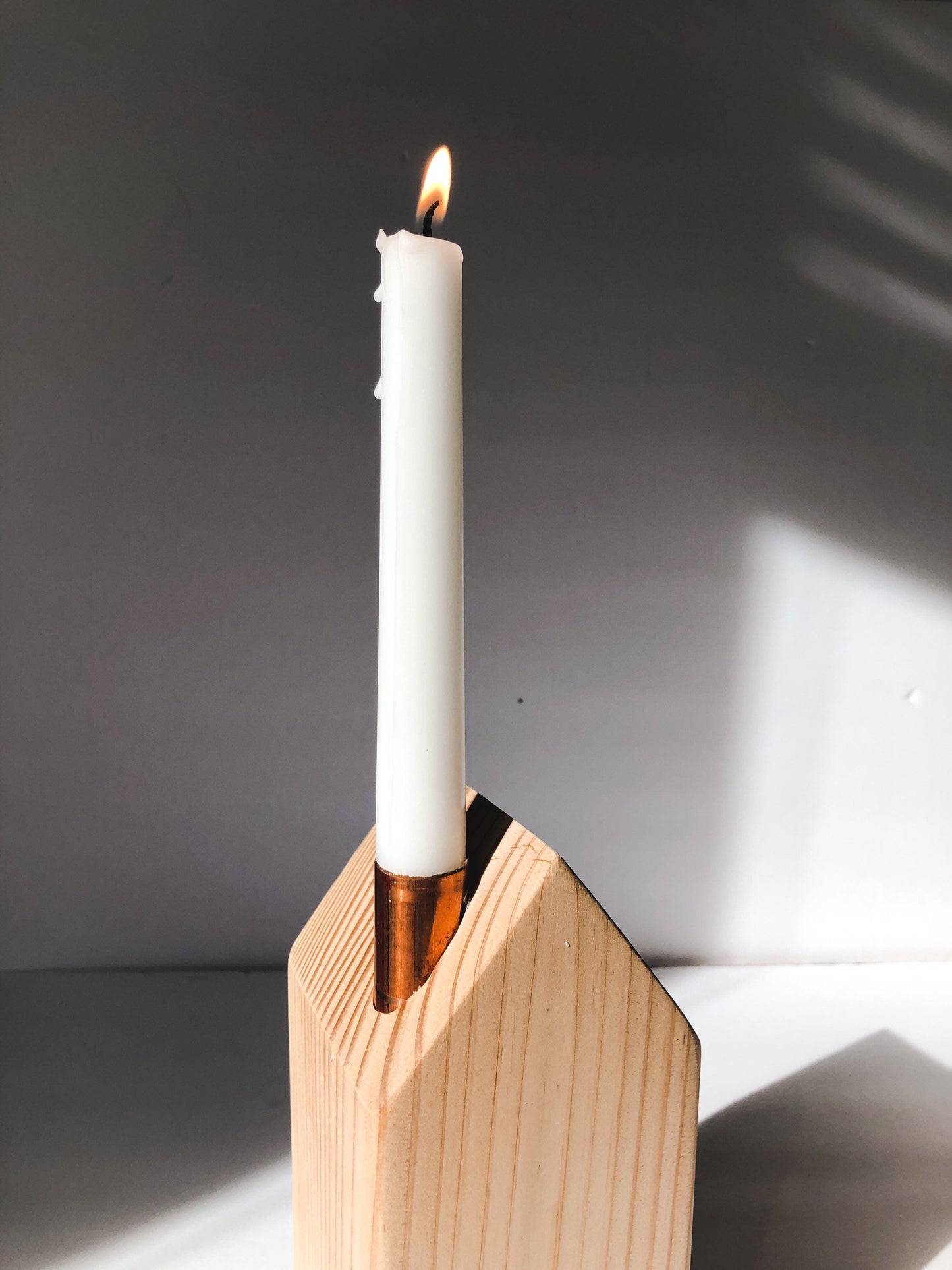 Wooden Houses with Copper Chimneys, Set of 3