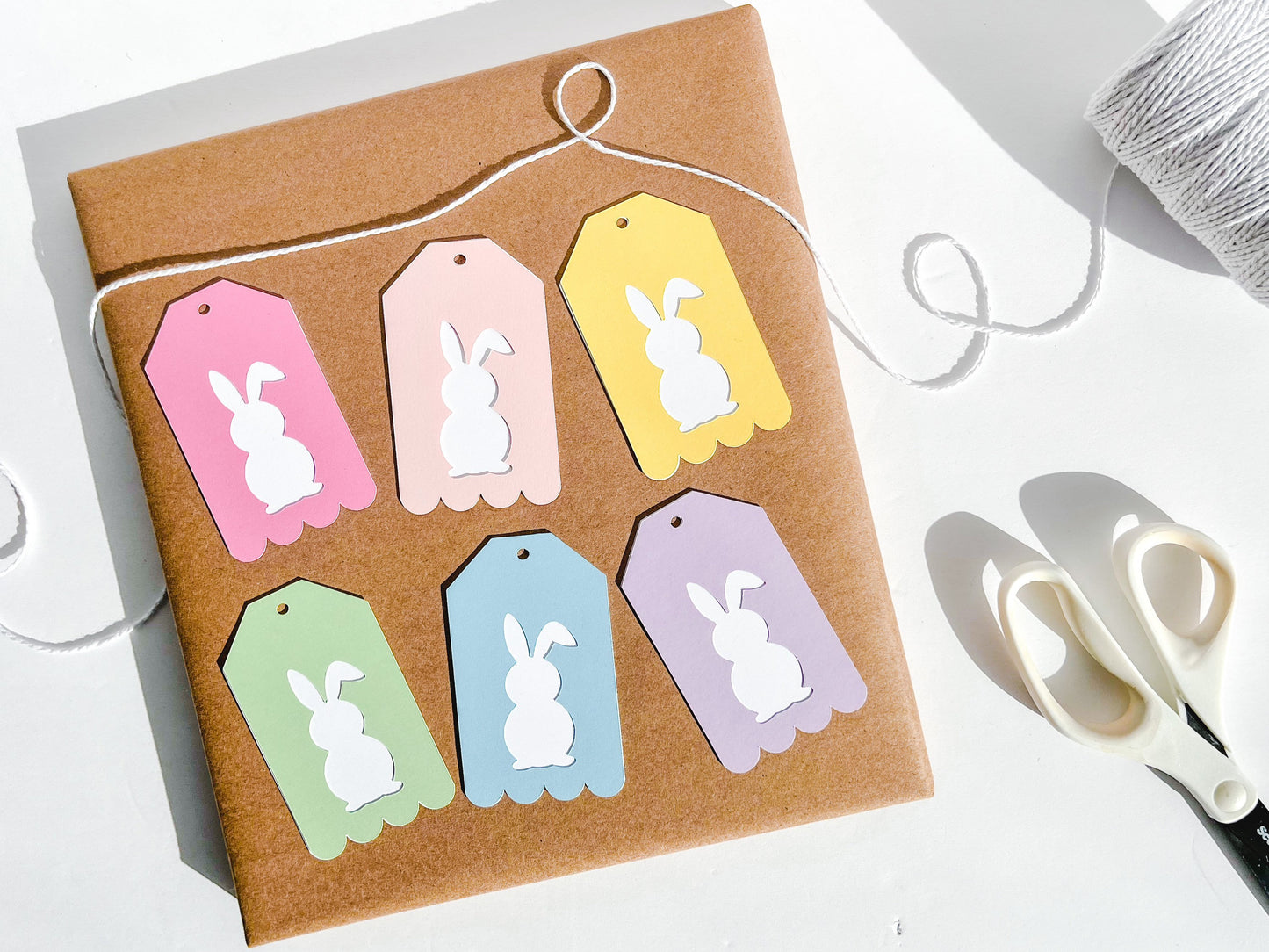 Pastel Easter Bunny Gift Tags, Set of 12